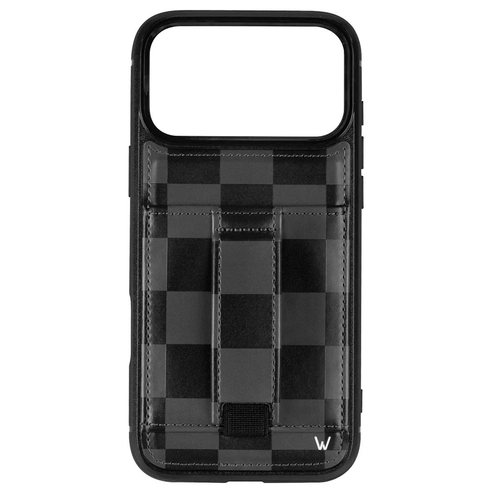 Walli Black Checkered Phone Case